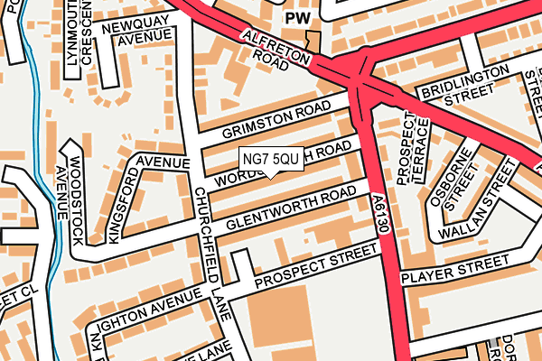 NG7 5QU map - OS OpenMap – Local (Ordnance Survey)