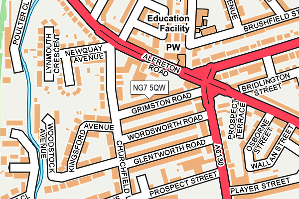 NG7 5QW map - OS OpenMap – Local (Ordnance Survey)