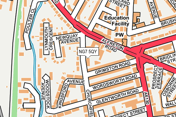 NG7 5QY map - OS OpenMap – Local (Ordnance Survey)