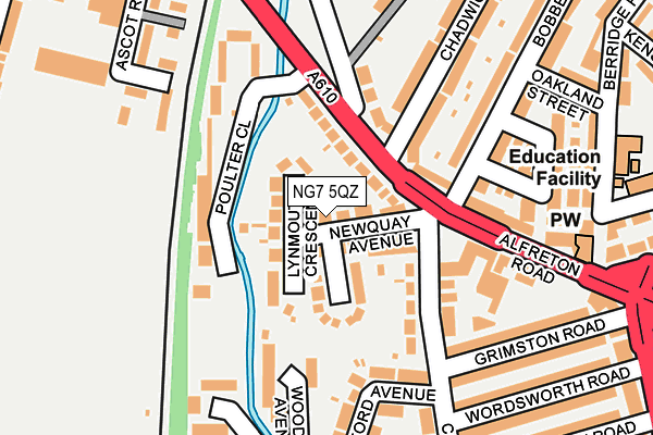 NG7 5QZ map - OS OpenMap – Local (Ordnance Survey)