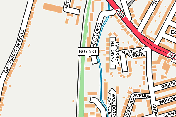 NG7 5RT map - OS OpenMap – Local (Ordnance Survey)