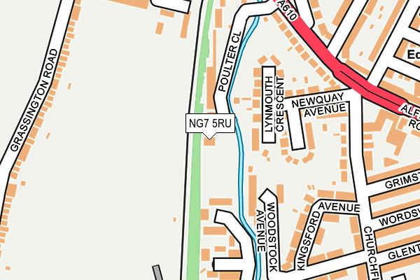 NG7 5RU map - OS OpenMap – Local (Ordnance Survey)