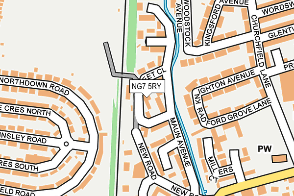 NG7 5RY map - OS OpenMap – Local (Ordnance Survey)