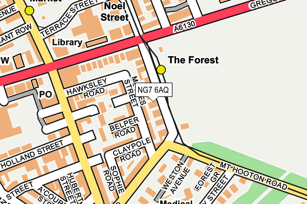 NG7 6AQ map - OS OpenMap – Local (Ordnance Survey)