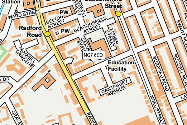 NG7 6EQ map - OS OpenMap – Local (Ordnance Survey)
