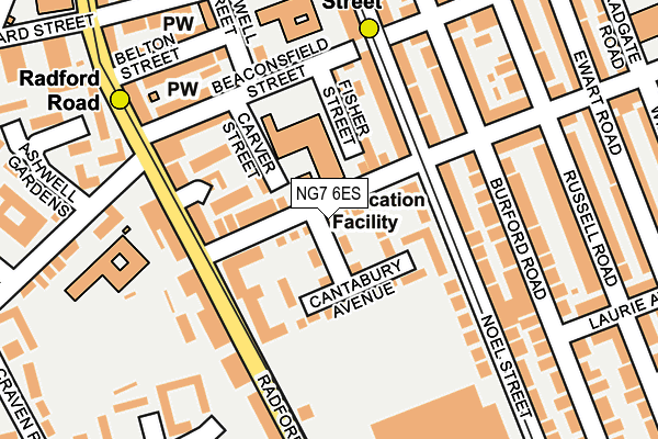 NG7 6ES map - OS OpenMap – Local (Ordnance Survey)