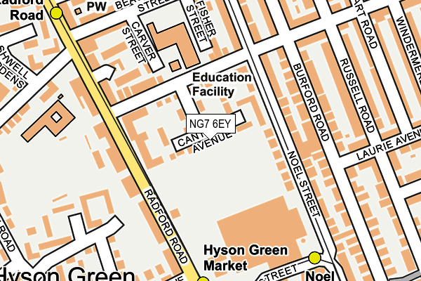 NG7 6EY map - OS OpenMap – Local (Ordnance Survey)