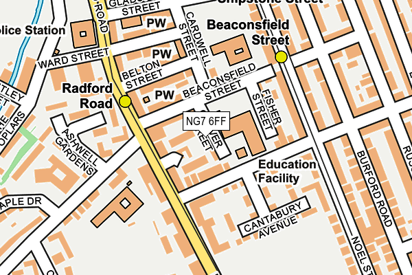 NG7 6FF map - OS OpenMap – Local (Ordnance Survey)
