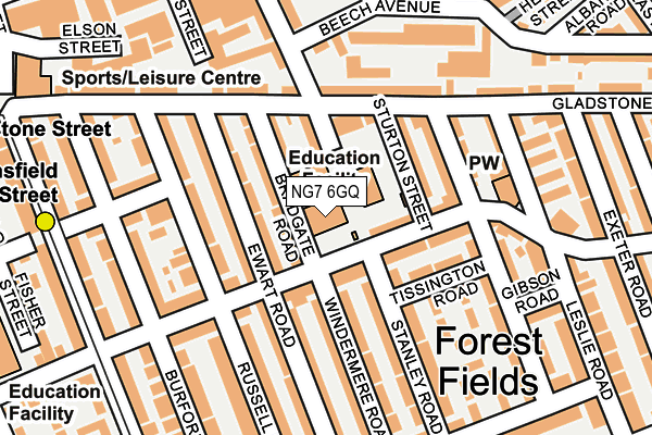 NG7 6GQ map - OS OpenMap – Local (Ordnance Survey)