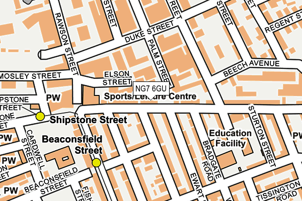 NG7 6GU map - OS OpenMap – Local (Ordnance Survey)