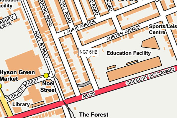 NG7 6HB map - OS OpenMap – Local (Ordnance Survey)