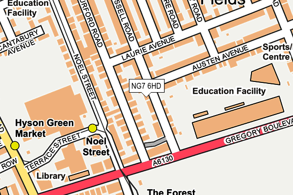 NG7 6HD map - OS OpenMap – Local (Ordnance Survey)