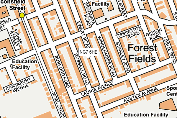 NG7 6HE map - OS OpenMap – Local (Ordnance Survey)