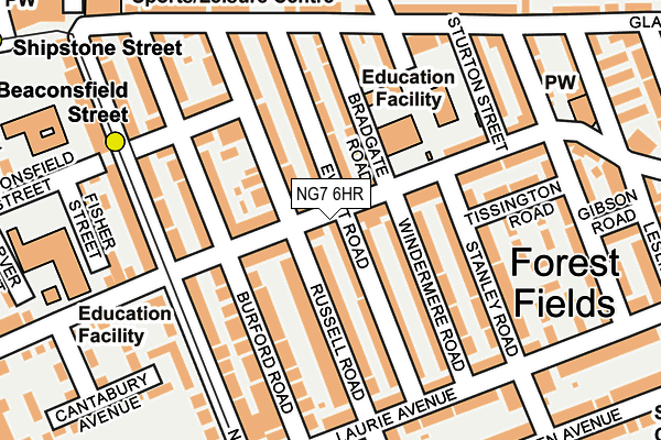 NG7 6HR map - OS OpenMap – Local (Ordnance Survey)