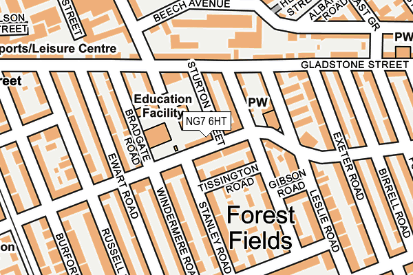 NG7 6HT map - OS OpenMap – Local (Ordnance Survey)