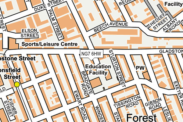 NG7 6HW map - OS OpenMap – Local (Ordnance Survey)