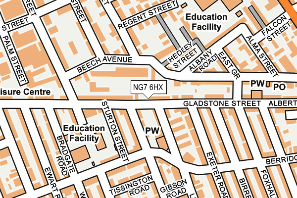 NG7 6HX map - OS OpenMap – Local (Ordnance Survey)