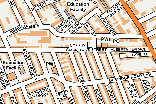 NG7 6HY map - OS OpenMap – Local (Ordnance Survey)