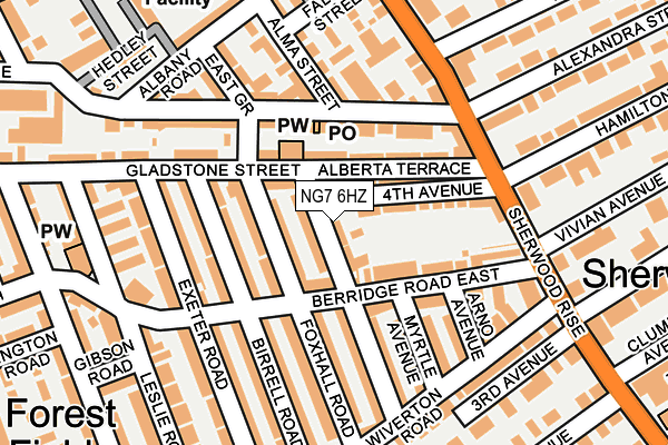 NG7 6HZ map - OS OpenMap – Local (Ordnance Survey)