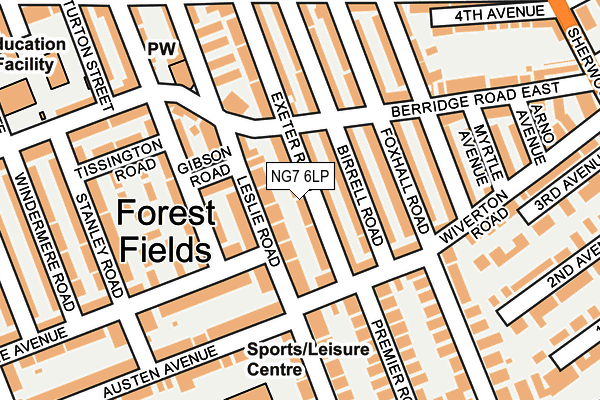 NG7 6LP map - OS OpenMap – Local (Ordnance Survey)