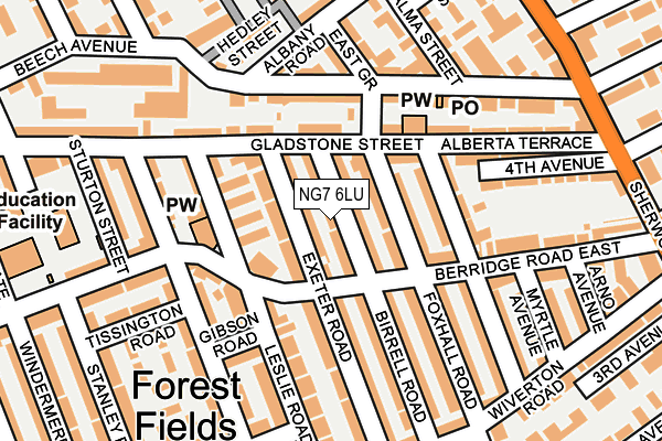 NG7 6LU map - OS OpenMap – Local (Ordnance Survey)