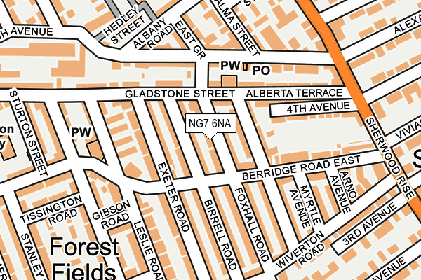 NG7 6NA map - OS OpenMap – Local (Ordnance Survey)