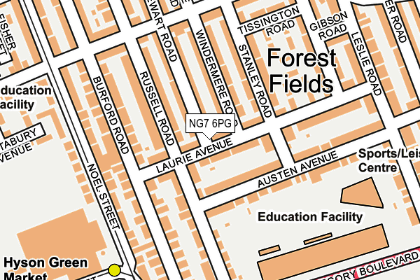 NG7 6PG map - OS OpenMap – Local (Ordnance Survey)