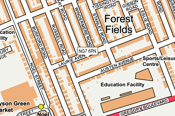 NG7 6PN map - OS OpenMap – Local (Ordnance Survey)