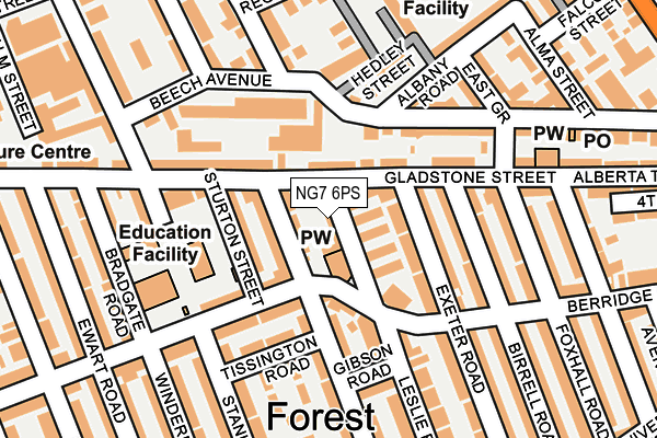 NG7 6PS map - OS OpenMap – Local (Ordnance Survey)