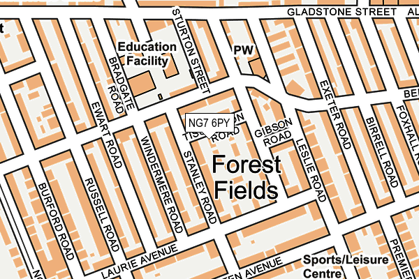 NG7 6PY map - OS OpenMap – Local (Ordnance Survey)