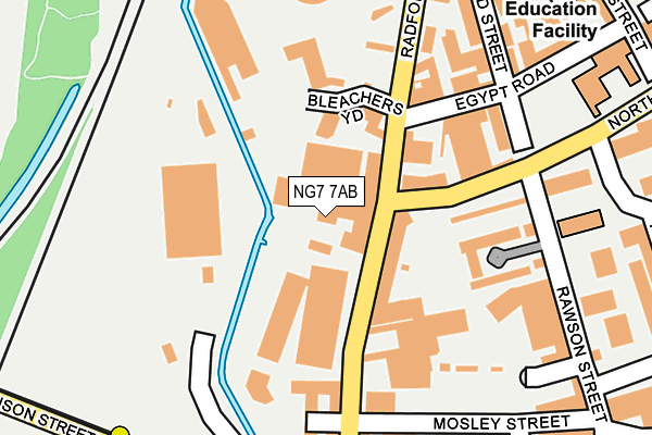 NG7 7AB map - OS OpenMap – Local (Ordnance Survey)