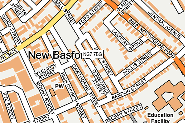 NG7 7BG map - OS OpenMap – Local (Ordnance Survey)