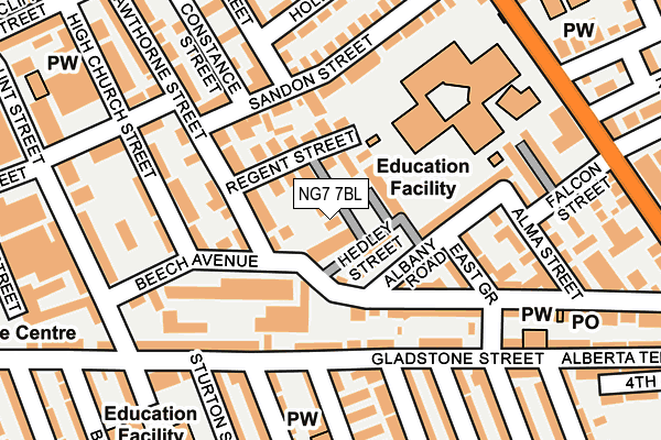 NG7 7BL map - OS OpenMap – Local (Ordnance Survey)