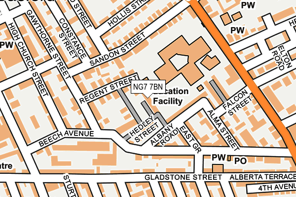 NG7 7BN map - OS OpenMap – Local (Ordnance Survey)