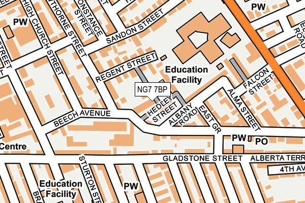 NG7 7BP map - OS OpenMap – Local (Ordnance Survey)