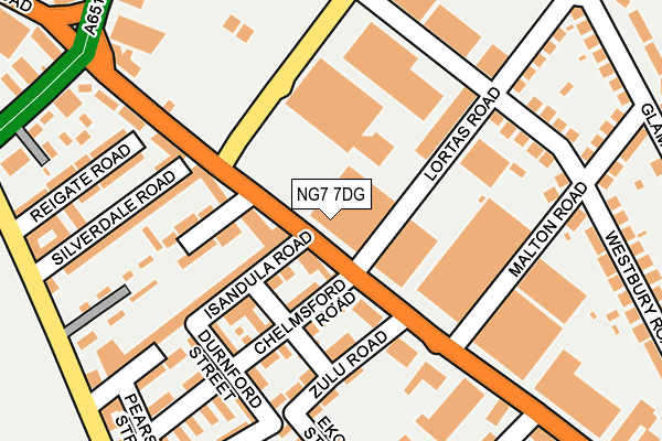 NG7 7DG map - OS OpenMap – Local (Ordnance Survey)