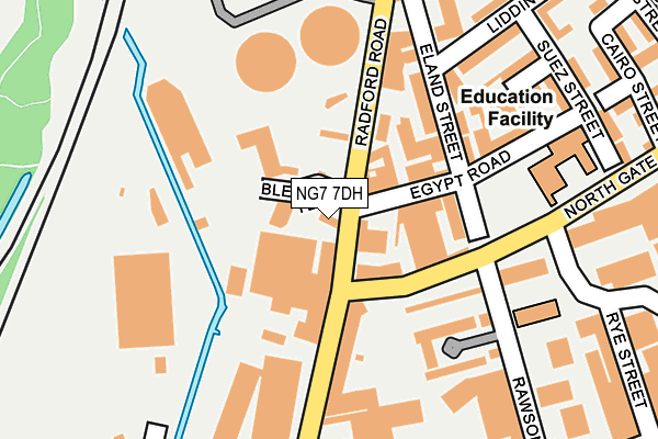 NG7 7DH map - OS OpenMap – Local (Ordnance Survey)