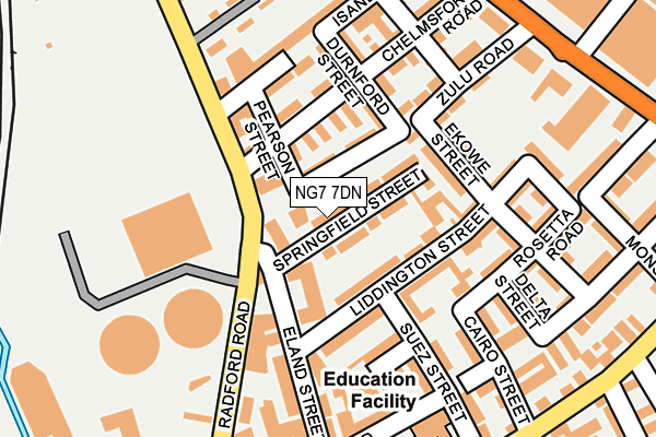 NG7 7DN map - OS OpenMap – Local (Ordnance Survey)