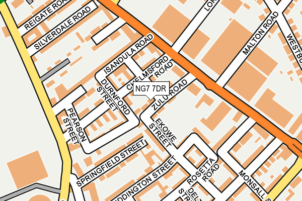 NG7 7DR map - OS OpenMap – Local (Ordnance Survey)