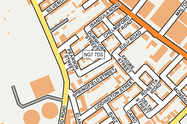 NG7 7DS map - OS OpenMap – Local (Ordnance Survey)