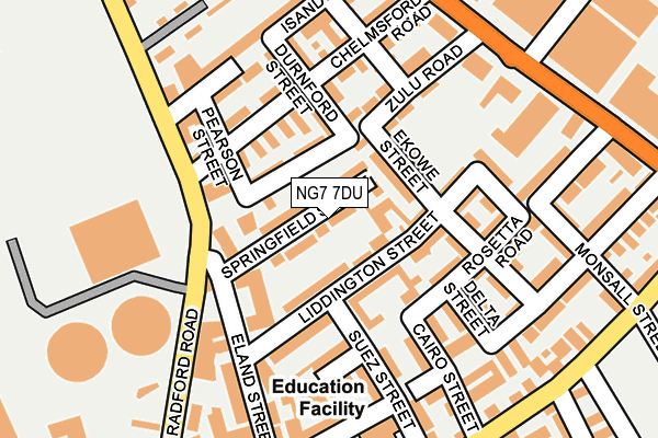 NG7 7DU map - OS OpenMap – Local (Ordnance Survey)