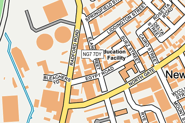 NG7 7DY map - OS OpenMap – Local (Ordnance Survey)