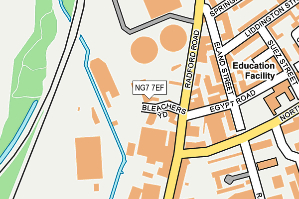 NG7 7EF map - OS OpenMap – Local (Ordnance Survey)
