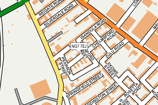 NG7 7EJ map - OS OpenMap – Local (Ordnance Survey)