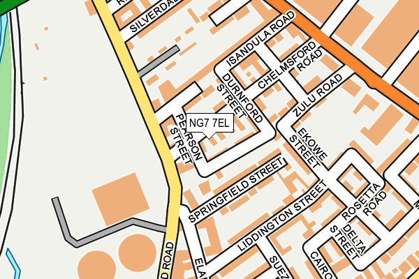 NG7 7EL map - OS OpenMap – Local (Ordnance Survey)