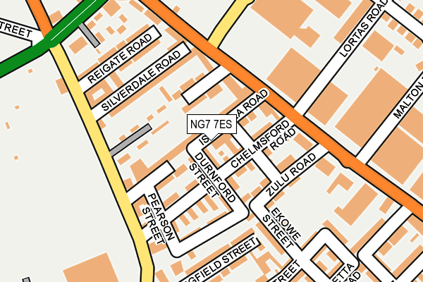 NG7 7ES map - OS OpenMap – Local (Ordnance Survey)