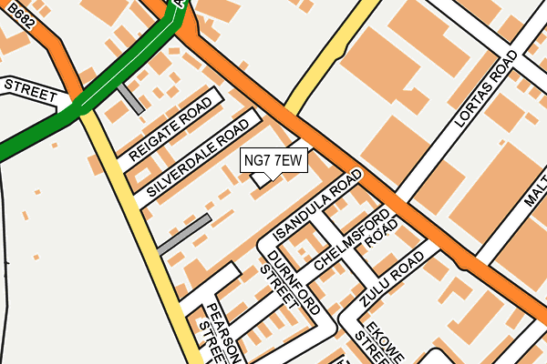 NG7 7EW map - OS OpenMap – Local (Ordnance Survey)