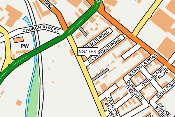 NG7 7EX map - OS OpenMap – Local (Ordnance Survey)