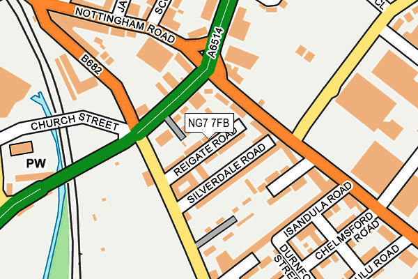 NG7 7FB map - OS OpenMap – Local (Ordnance Survey)