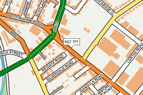 NG7 7FF map - OS OpenMap – Local (Ordnance Survey)